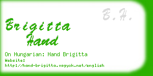 brigitta hand business card